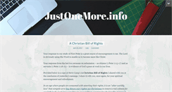 Desktop Screenshot of justonemore.info