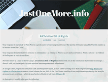 Tablet Screenshot of justonemore.info